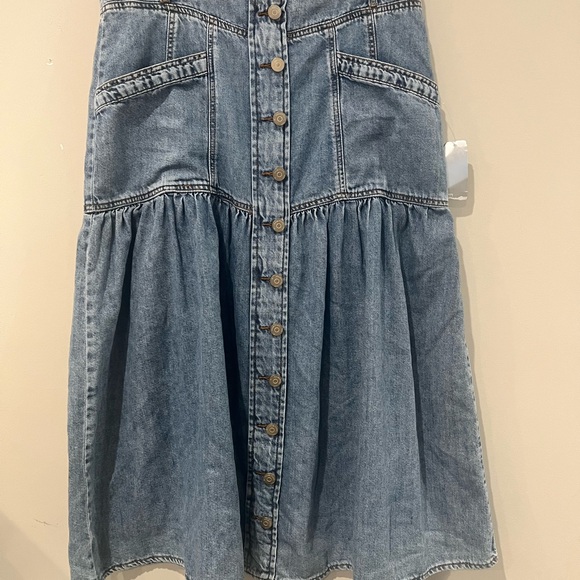 Habitual Blue Denim Midi Skirt - Picture 1 of 6